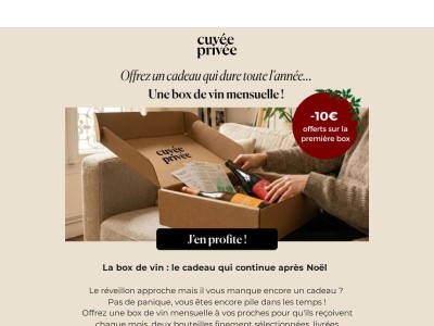 🍷J-2 avant le réveillon : offrez une box de vin mensuelle !