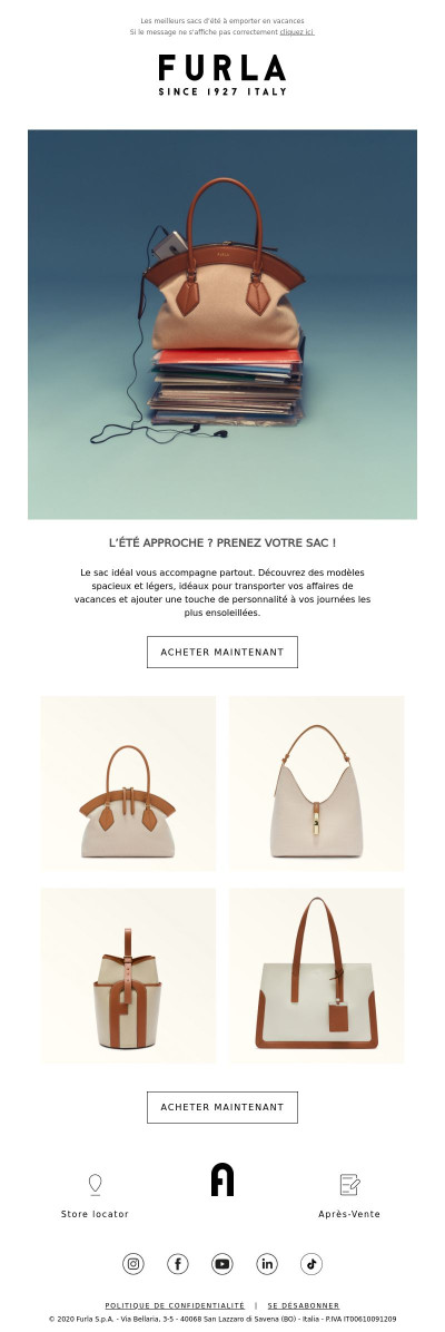 Avez-vous choisi votre sac de vacances ?