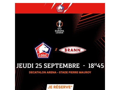🎟️ LOSC - SK Brann : vos places à partir de 18.50€