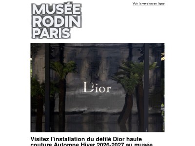 Visitez l'installation du défilé Dior haute couture Automne Hiver 2026-2027 au musée Rodin