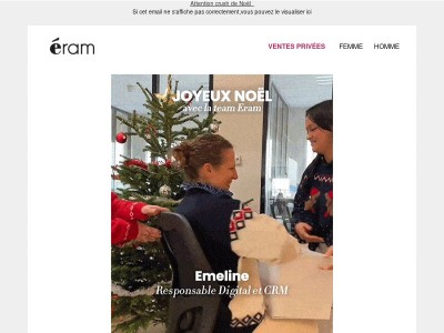 La team Eram vous souhaite de joyeuses fêtes ! 🎄🎅