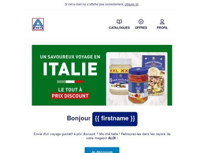 Ciao, l'Italie arrive chez ALDI ! 🇮🇹