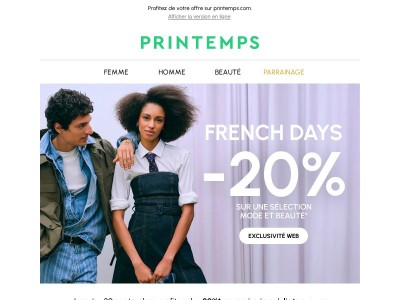 FRENCH DAYS | -20% sur une sélection d'articles mode et beauté !🔥