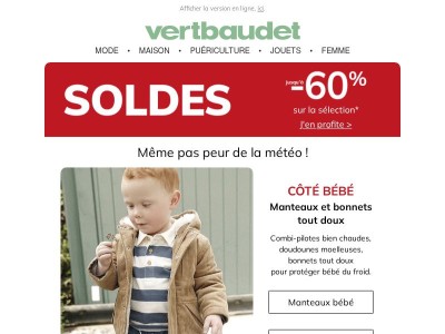 ❄️ Jusqu’à -60% sur les indispensables de l’hiver !
