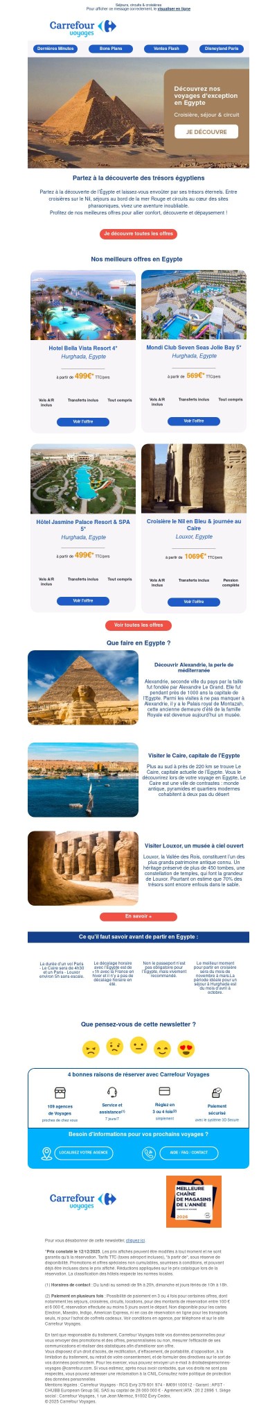 🇪🇬 Offre Égypte : partez dès cet hiver à prix doux