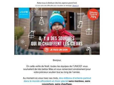 Pour Noël, faites renaître le sourire d'un enfant 🩵