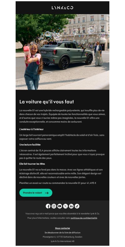 La nouvelle 01 a tant à offrir