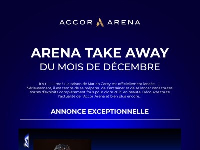 Arena Take Away - Ce qui vous attend à l'Accor Arena !