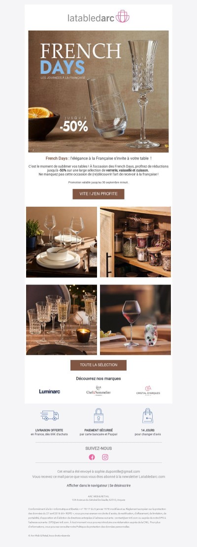 French Days : Jusqu'à -50% 💙🤍❤️