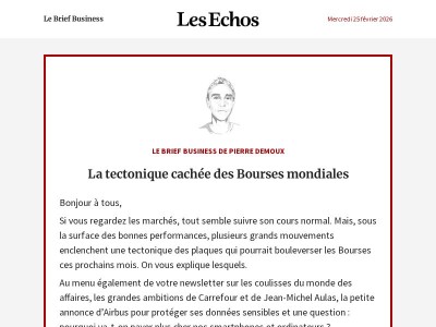 La tectonique cachée des Bourses mondiales