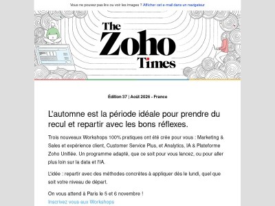 Zoho Times : Découvrez les thématiques de la prochaine édition des Workshops !     