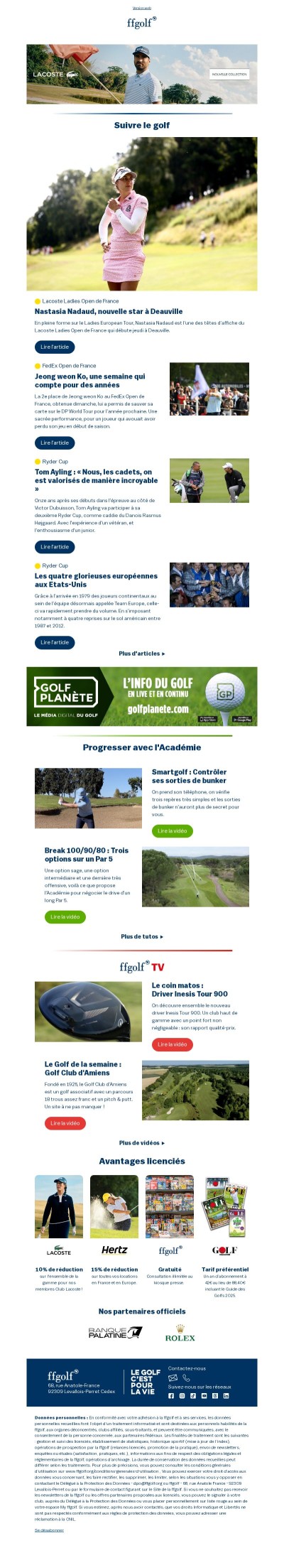 Votre rendez-vous ffgolf (24/09/25)