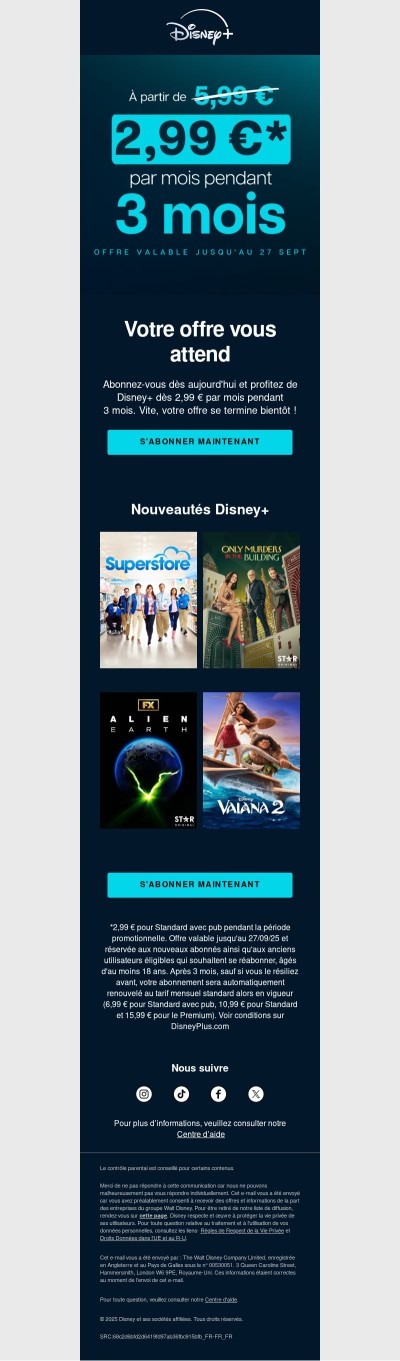 Dès 2,99 € par mois 