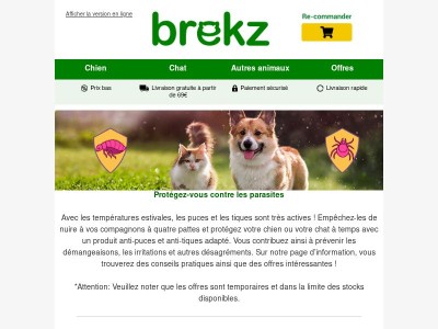 Protégez votre chien et votre chat contre les parasites