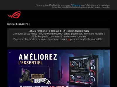 🎮 RTX série 50 ASUS, Control Resonant et EHA 2026