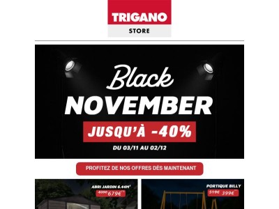 BLACK NOVEMBER Trigano jusqu'à -40%!