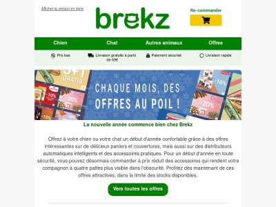 Paniers, couvertures et autres articles Brekz à prix réduits