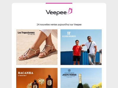 Aujourd'hui : Les Tropeziennes  par M Belarbi , 11 Degrees, Bacanha et 21 autres ventes sur Veepee