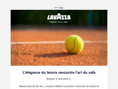 Lavazza, partenaire des plus grands tournois de tennis🎾