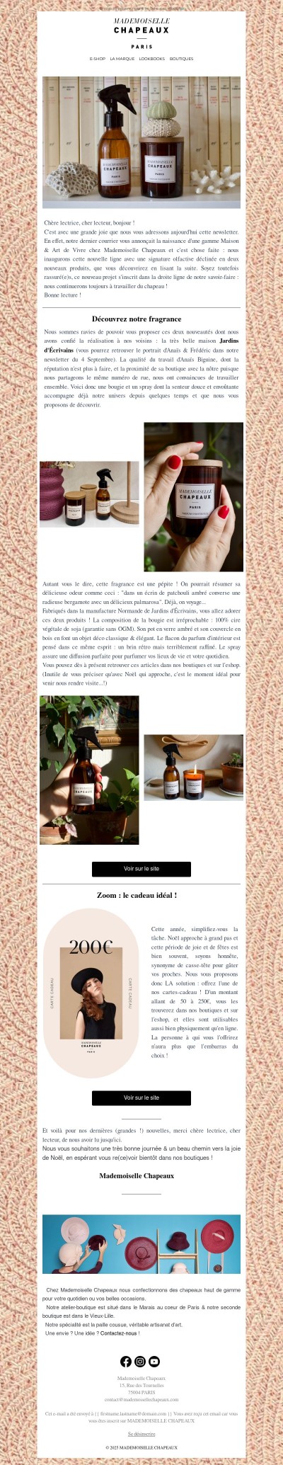 Une nouveauté chez Mademoiselle Chapeaux !