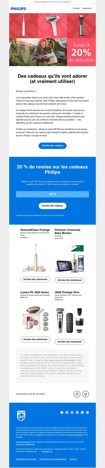 Les chaussettes, c'est bien. Un cadeau Philips, c'est encore mieux 🎁