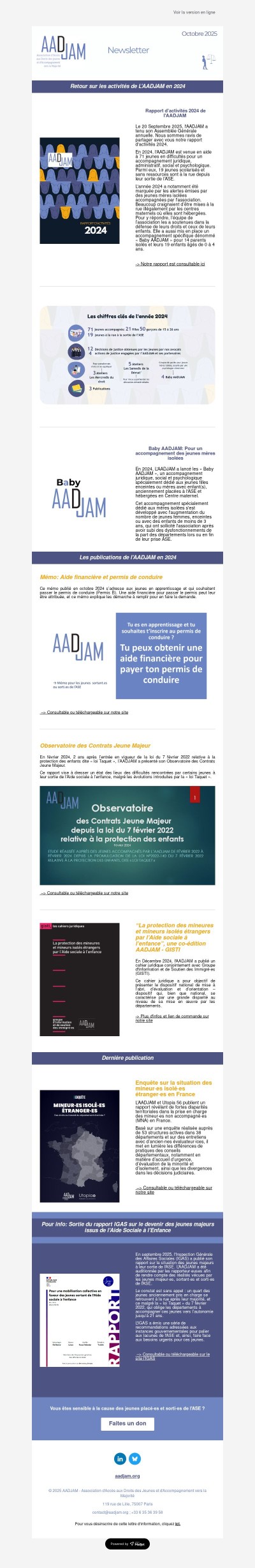 Newsletter de l'AADJAM #4 - Octobre 2025