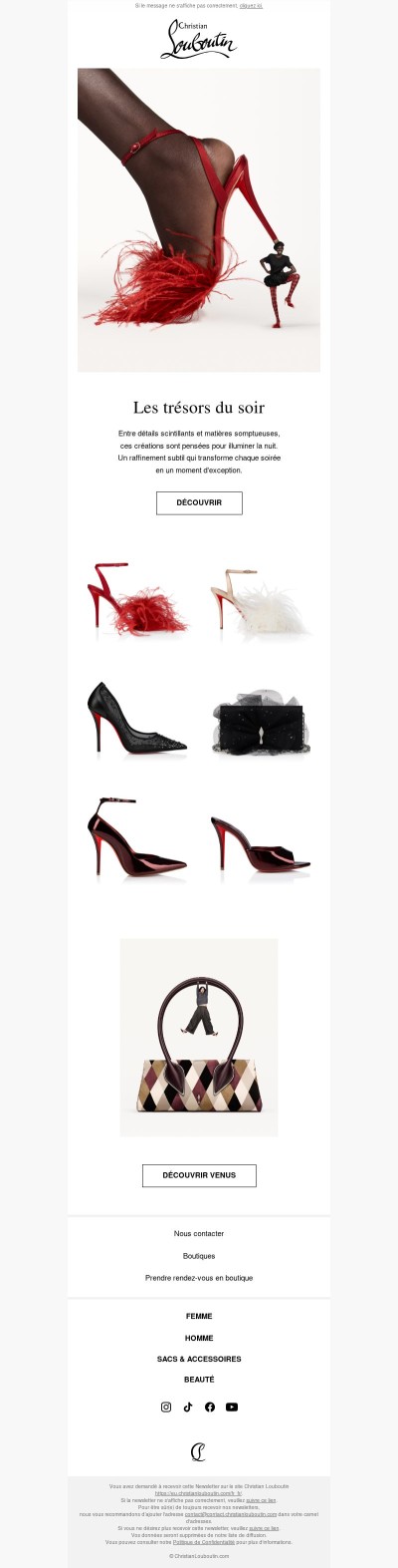 Rayonnante sur ses semelles rouges