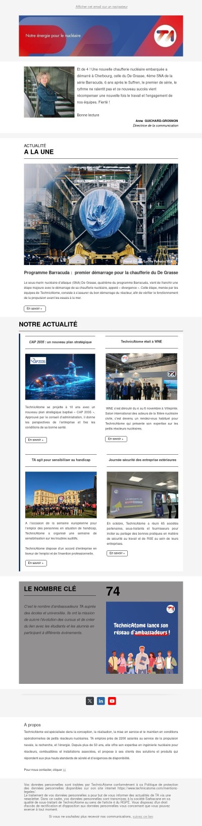 Newsletter TechnicAtome - décembre 2025
