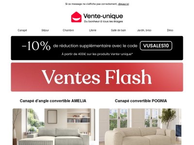 {{ lastname }}, découvrez les ventes flash de la semaine