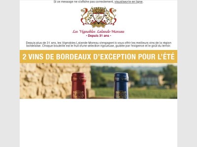 Profitez en exclusivité de ces 2 vins d'exception