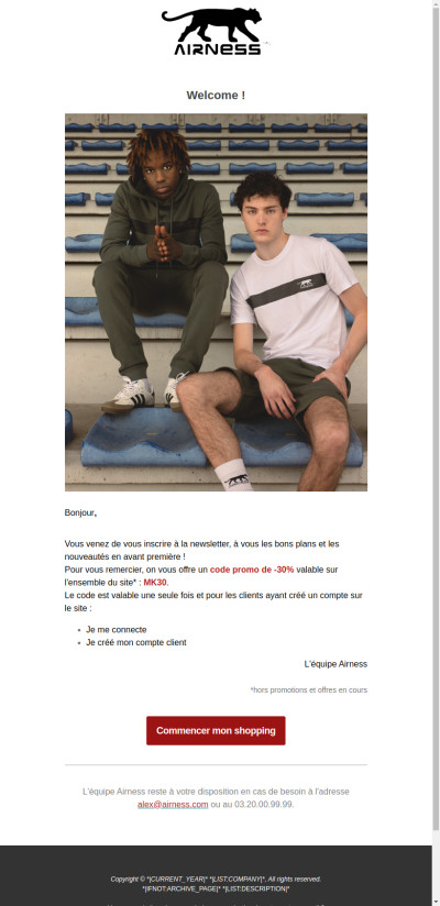 Inscription newsletter