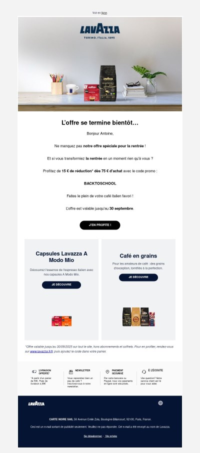Plus que quelques jours pour profiter de 15 € offerts!