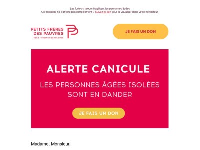 ⚠️ Alerte canicule : évitons le pire pour nos aînés ⚠️