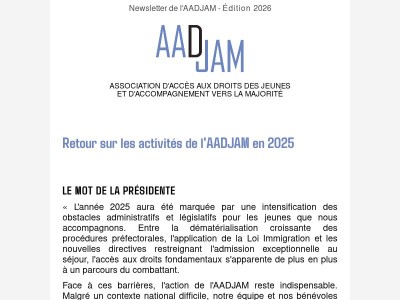 Newsletter de l'AADJAM