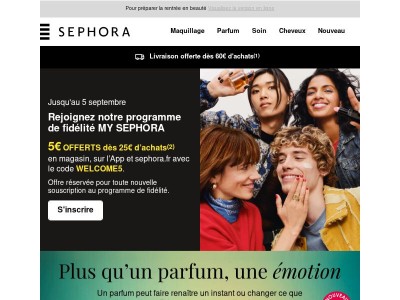 Rejoignez MY SEPHORA ➡️ 5€ offerts dès 25€ 