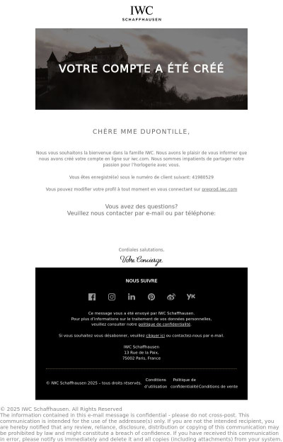 Votre compte a été créé