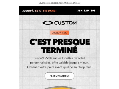 Dernière chance pour jusqu'à -50%