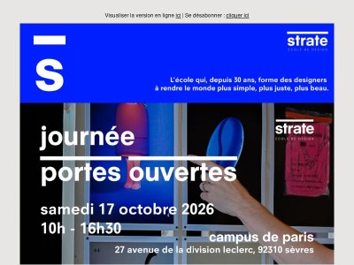 🔵 Journée Portes Ouvertes en octobre à Paris