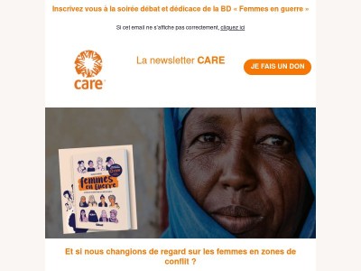 NEWSLETTER | Sortie d'une BD CARE « Femmes en guerre » pour changer de regard