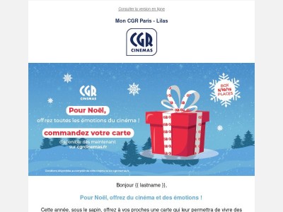 Le plus beau des cadeaux se trouve dans une carte CGR 🎅