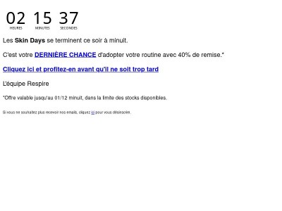 Skin Days | Jusqu'à minuit seulement