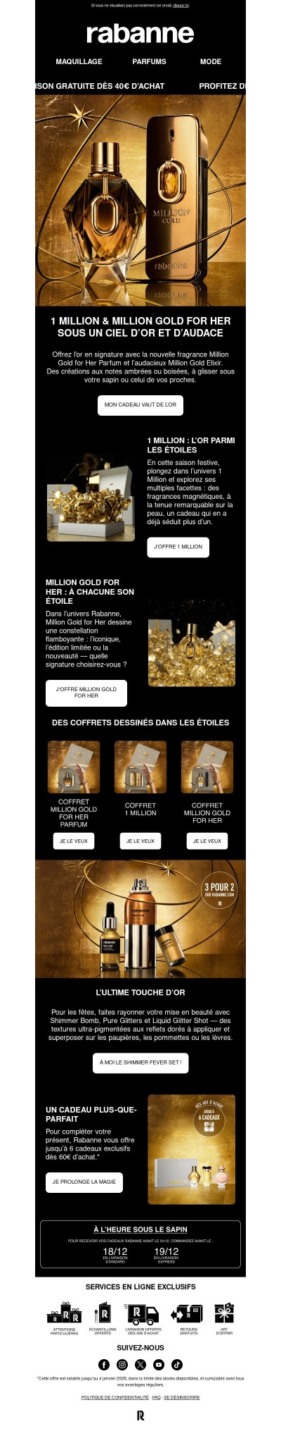 Offrez l’or en cadeau avec 1 Million et Million Gold for Her