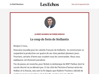 Le coup de frein de Stellantis