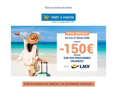 -150€ sur votre prochain séjour ☀️