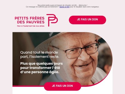 Défi de l'été : offrir des vacances à des aînés isolés !