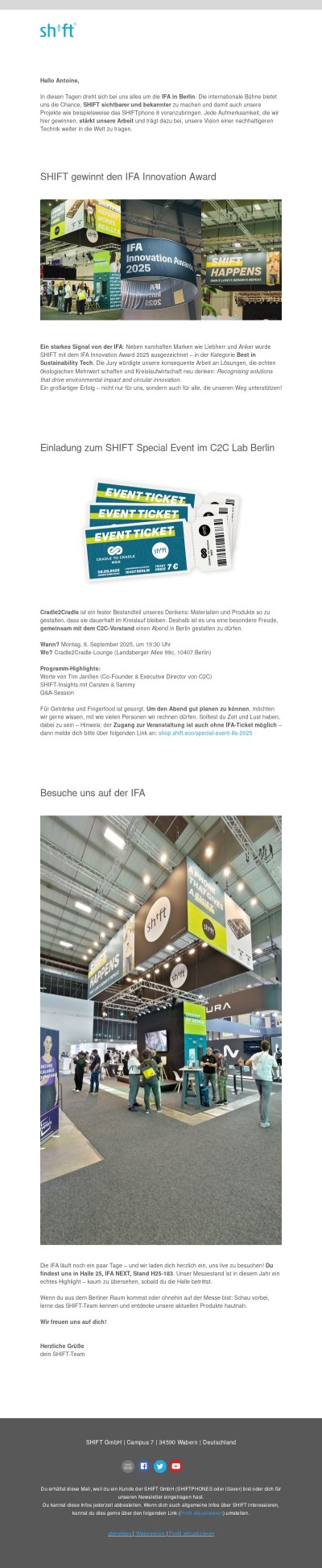 SHIFT auf der IFA