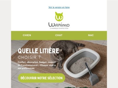 Quelle litière lui convient vraiment ? 🐱 -10% aujourd’hui