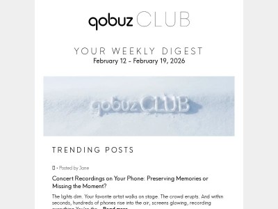 Phones at concerts, who really invented heavy rock, 1940s R&B, cable blind tests & prog classics… discover the latest Club conversations