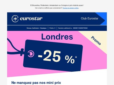 Promo : Londres à -25 % par trajet 🤑