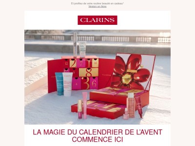 ✨ Votre Calendrier de l’Avent Clarins vous attend